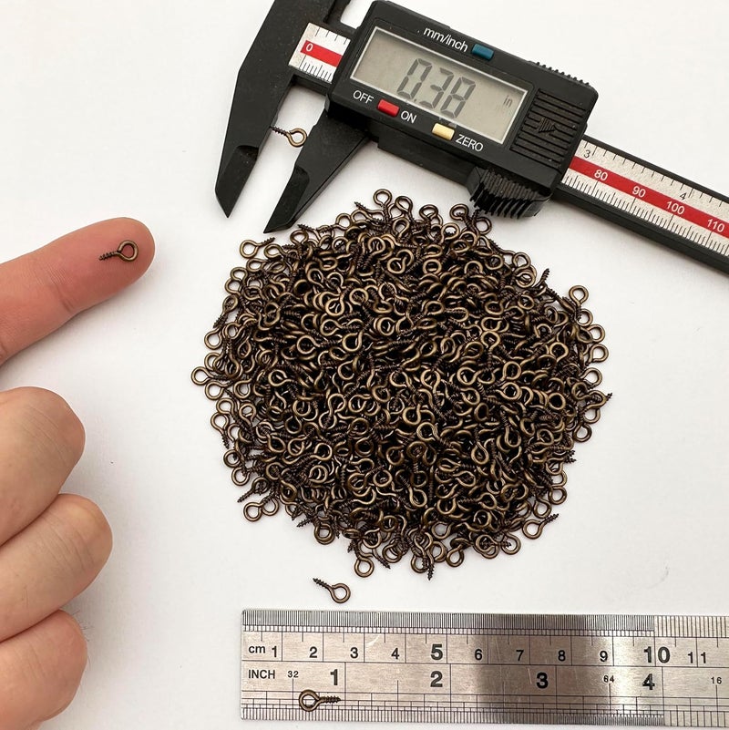 IDEALSV 1000 Pcs Small Eye Pins Screws Jewelry Making Eyelets Pins for Craft Bronze 10 x 5mm - Image 3